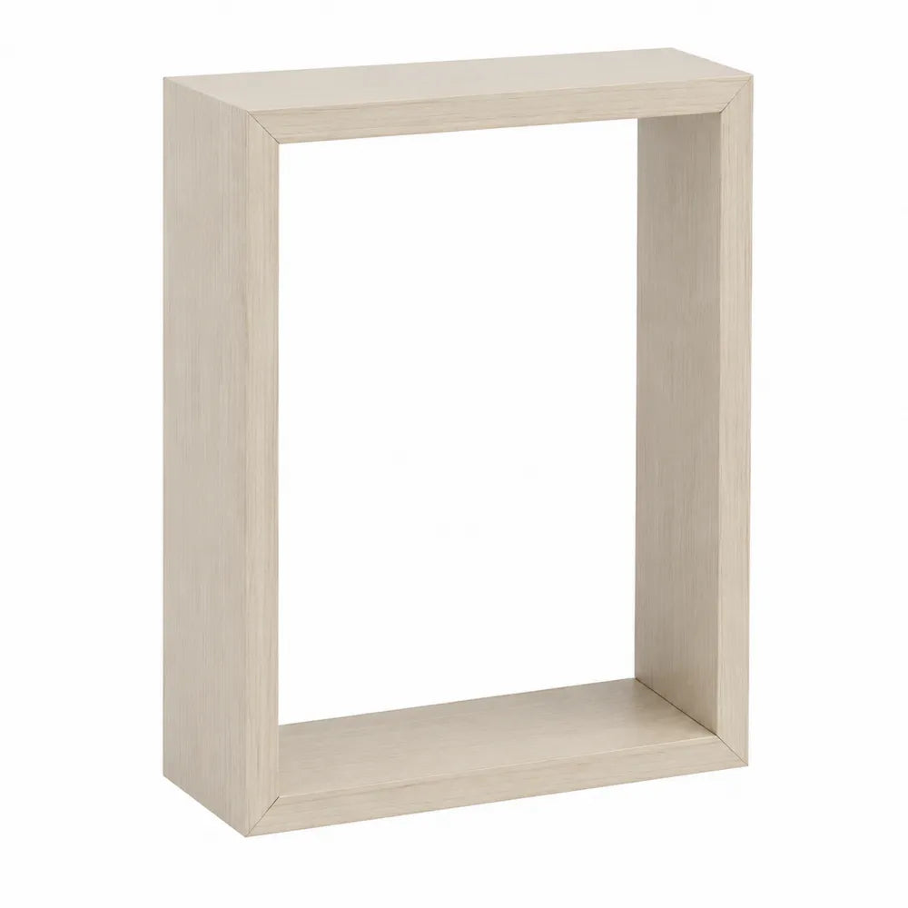 Console rectangulaire ouverte 80 x 30 x 90 cm en MDF placage chêne blanchi