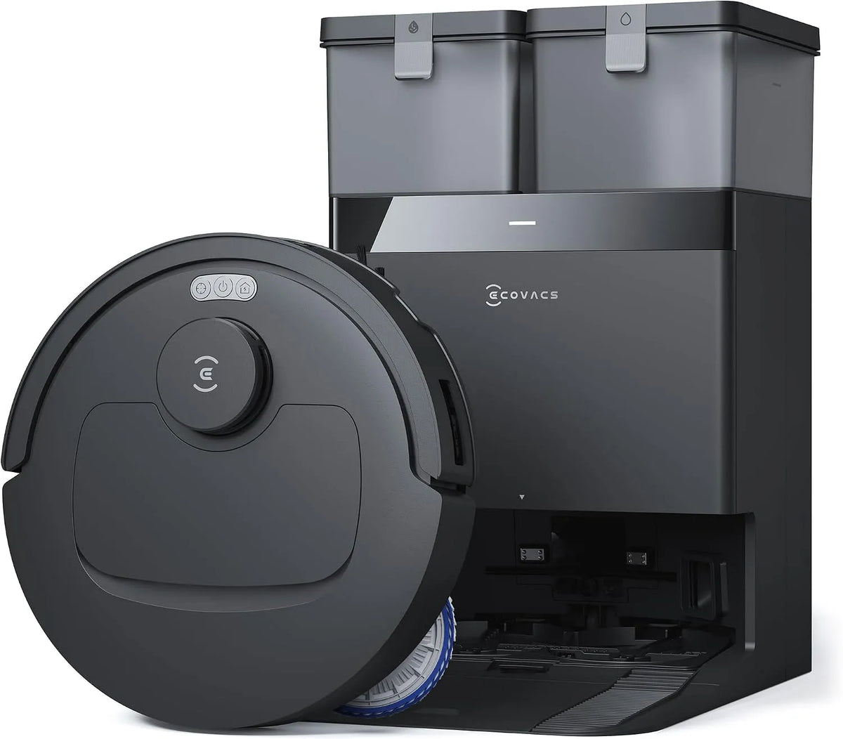 Ecovacs aspirateur T30C, Aspiration 20 000 Pa, Technologie ZeroTangle 2.0, Lavage à l'eau Chaude, DEEBOT Robot et serpillère, vidange Automatique