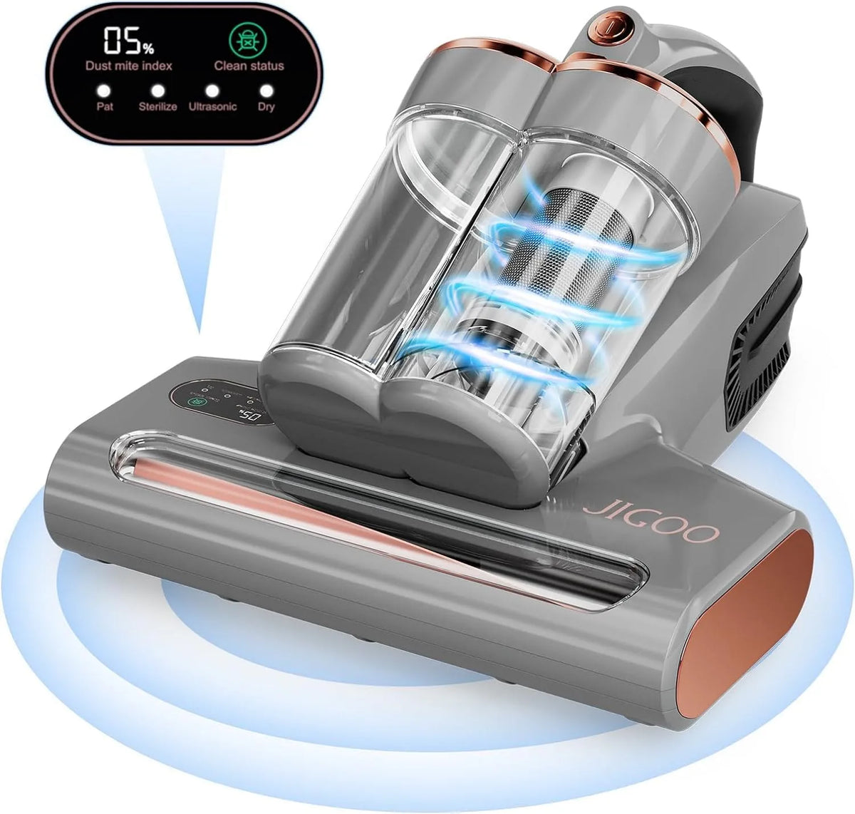 Aspirateur S300 JIGOO Pro, puissance 500 W Matelas avec lumière UV, JIGOO Pro Anti-acariens Intelligent, Canapés, Lit, Chauffage Fonction