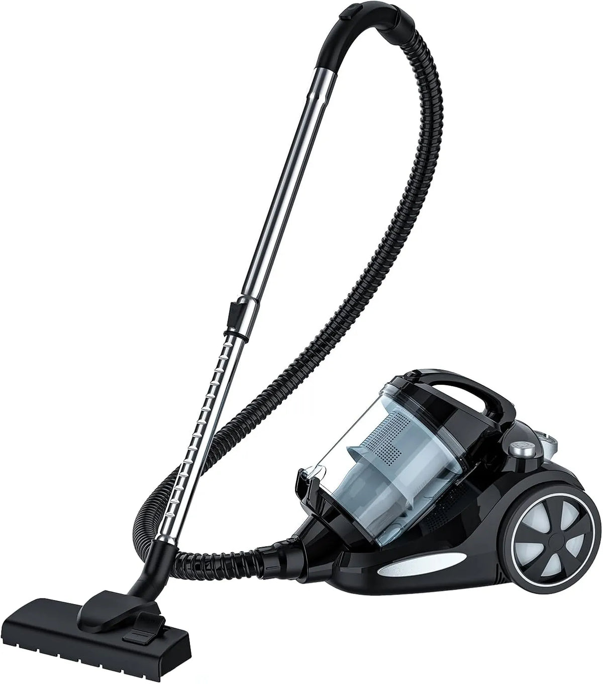 Aspirateur, Moteur 2000W & Aspiration Réelle 23KPa, Réservoir 4L, Rayon 10m, Filtres à Haute Efficacité, finition grise, 2-en-1 Main, Câble 5m