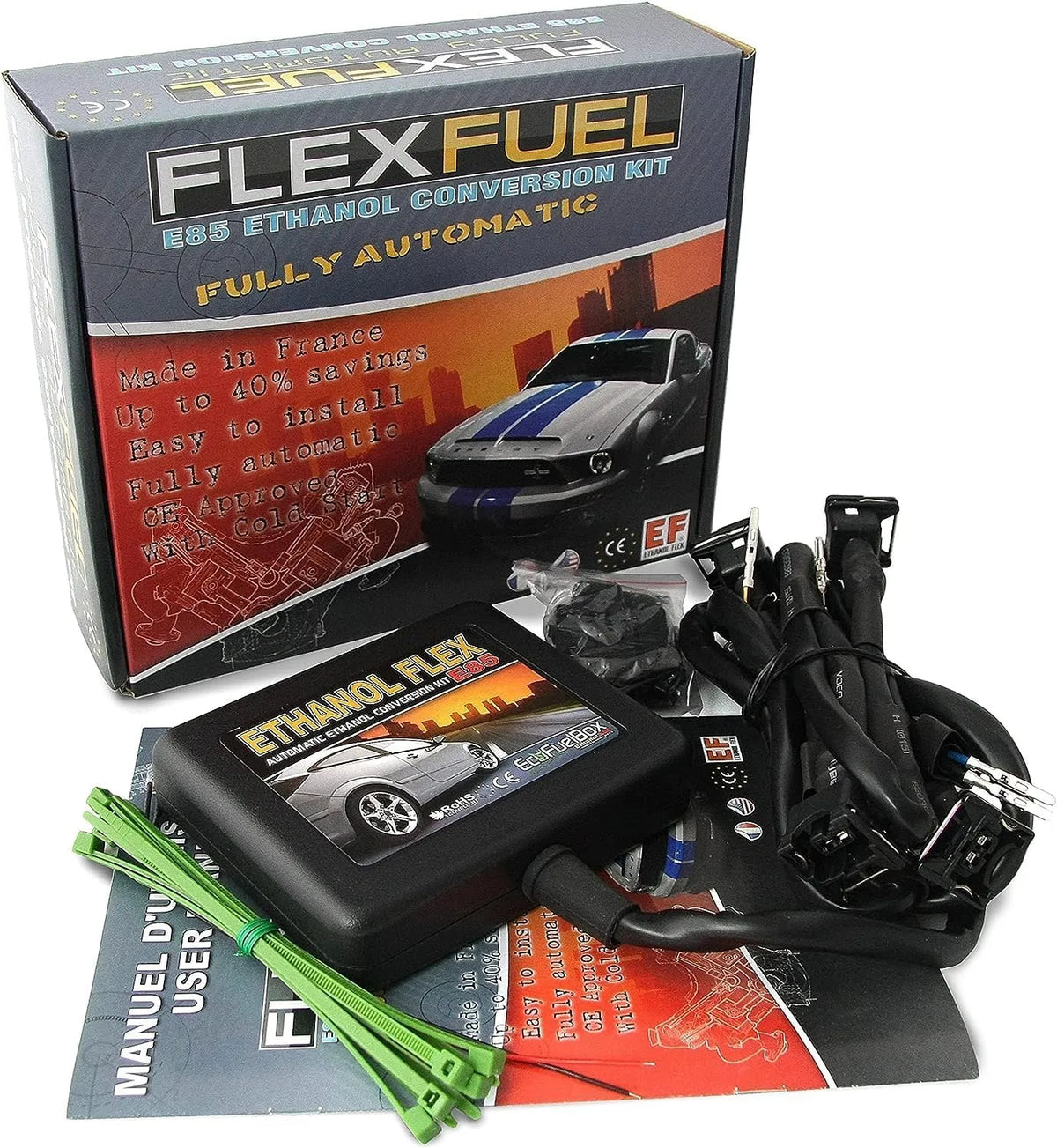 Kit Ethanol, Kit Ethanol E85 EFK-3EV1, Kit Ethanol, Boitier Ethanol 3 Cylindre, kit Flex Fuel pour Voitures: Renault, Citroen, Peugeut, Dаcia, BMW