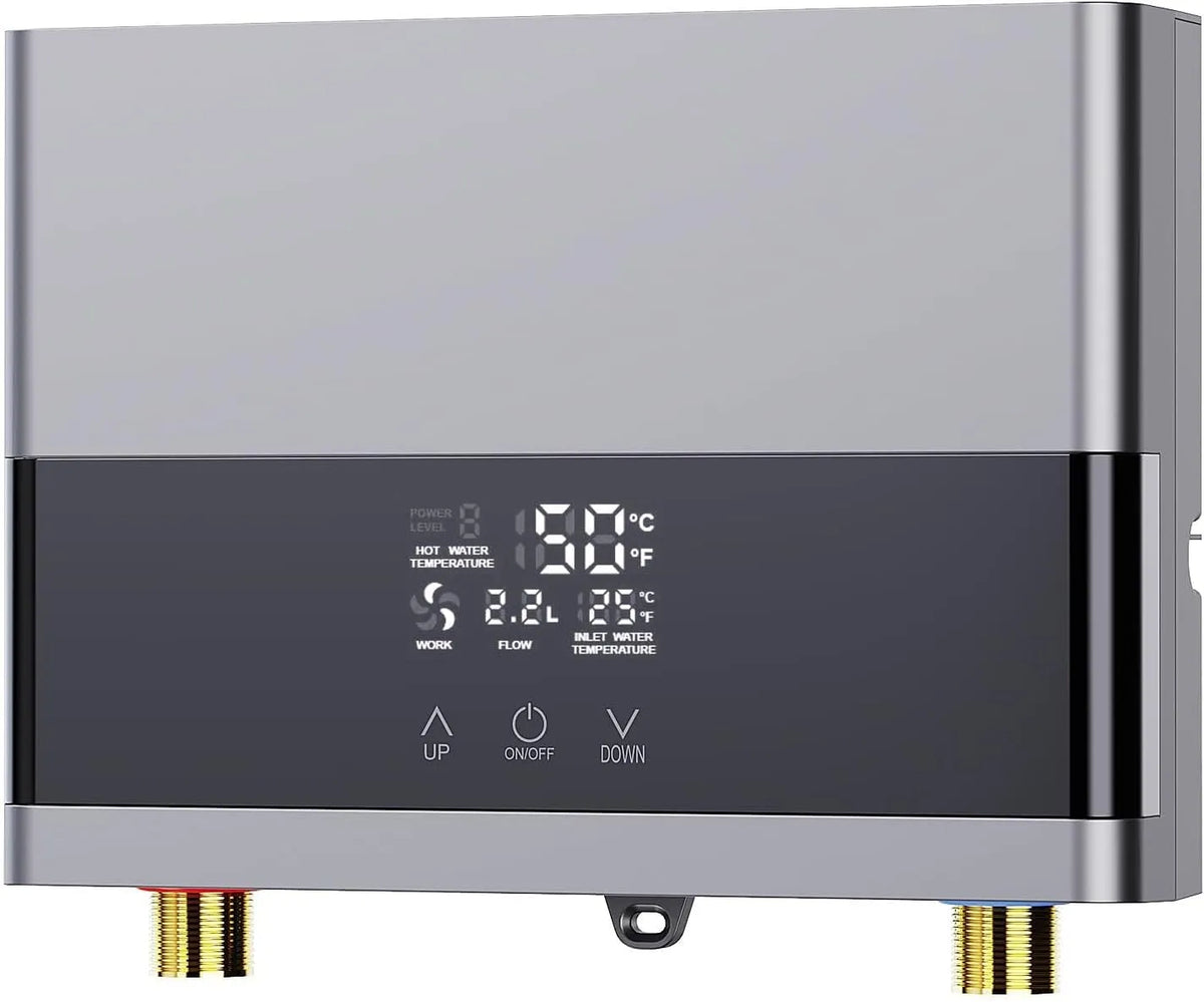 Chauffe-eau électrique, électriques 220V 6000W, électrique sans réservoir, Pour cuisine, salle de bain, lavage, Sliver