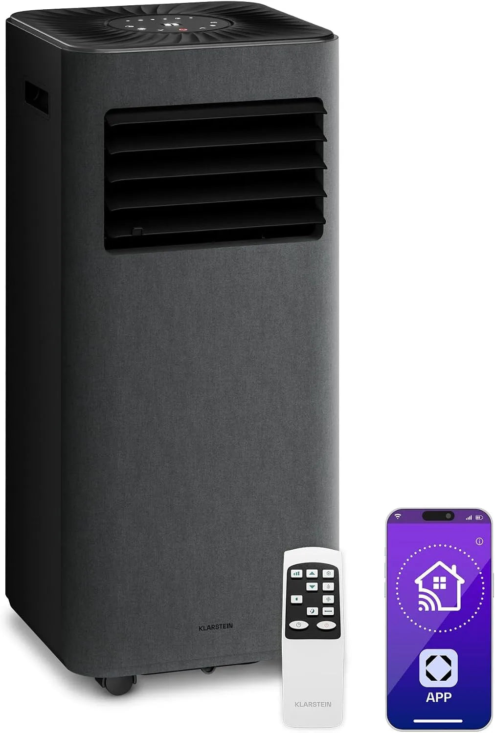 Klarstein climatiseur, AireLux Mobile, 9,000 BTU, Pour Pièces Jusqu'à 33 m², 3-en-1 Refroidissement, Télécommande & App, Silencieux