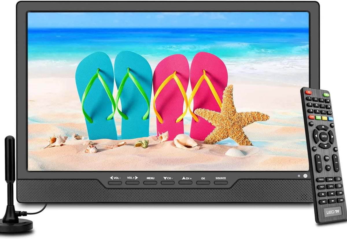 Modèle numérique Portable DVB-T2 SOYAR TV, numérique Portable, LCD 14,0 Pouces, télécommande, Batterie Rechargeable, Mini TV freeview, Prise USB
