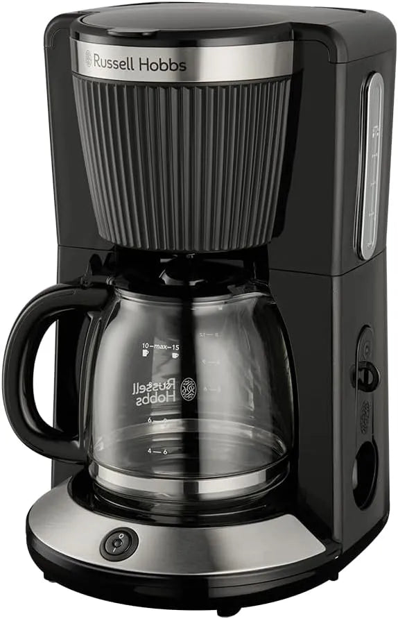 Russell Hobbs cafetière 26780-56, 1 100 W, fonction pause et versement, anti-goutte, verseuse en verre, capacité 1,25 L: 10-15 tasses, filtre