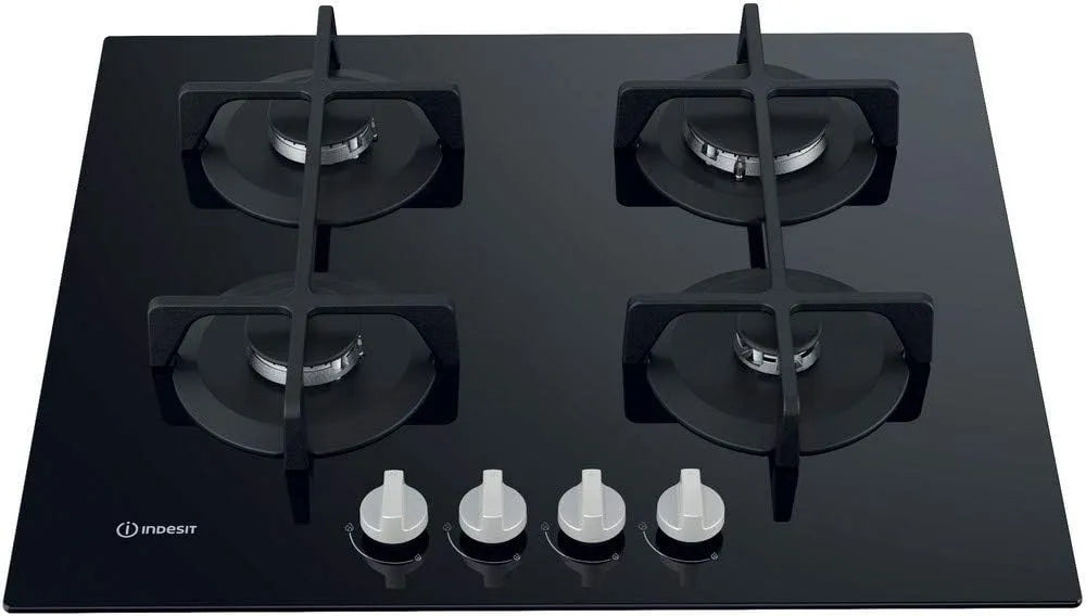 Indesit plaque de cuisson 61T/BK, ING 61T, 59 cm Gaz 4 zone, modèle 61T, placement, BK finition noire Intégré