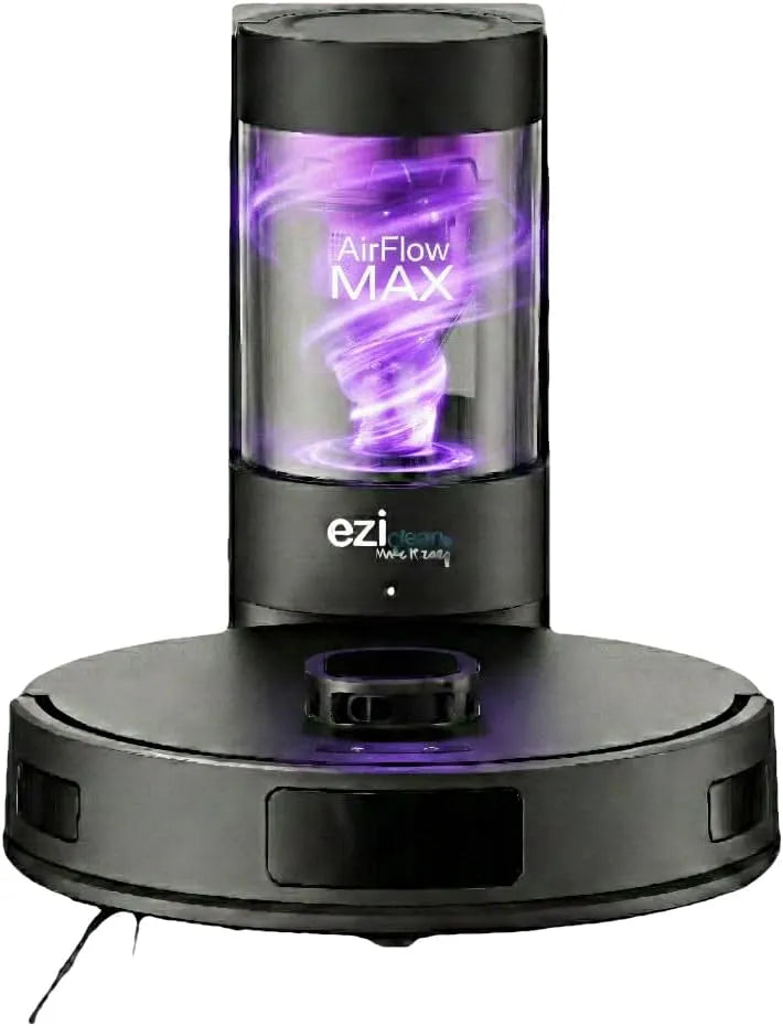 Aspirateur EZICLEAN Robot, Laveur LIDAR connecté avec Base de vidage Airflow Max