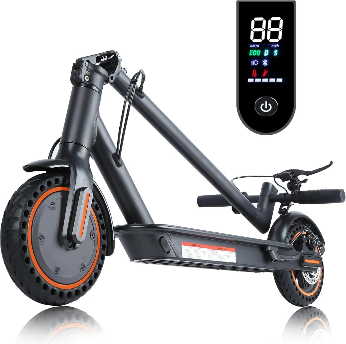 Adulte Trottinette Electrique, Convient Aux Enfants De 14 Ans Et Plus, Vitesse Maximale 25 Km/h, Endurance 30 Km, Noire