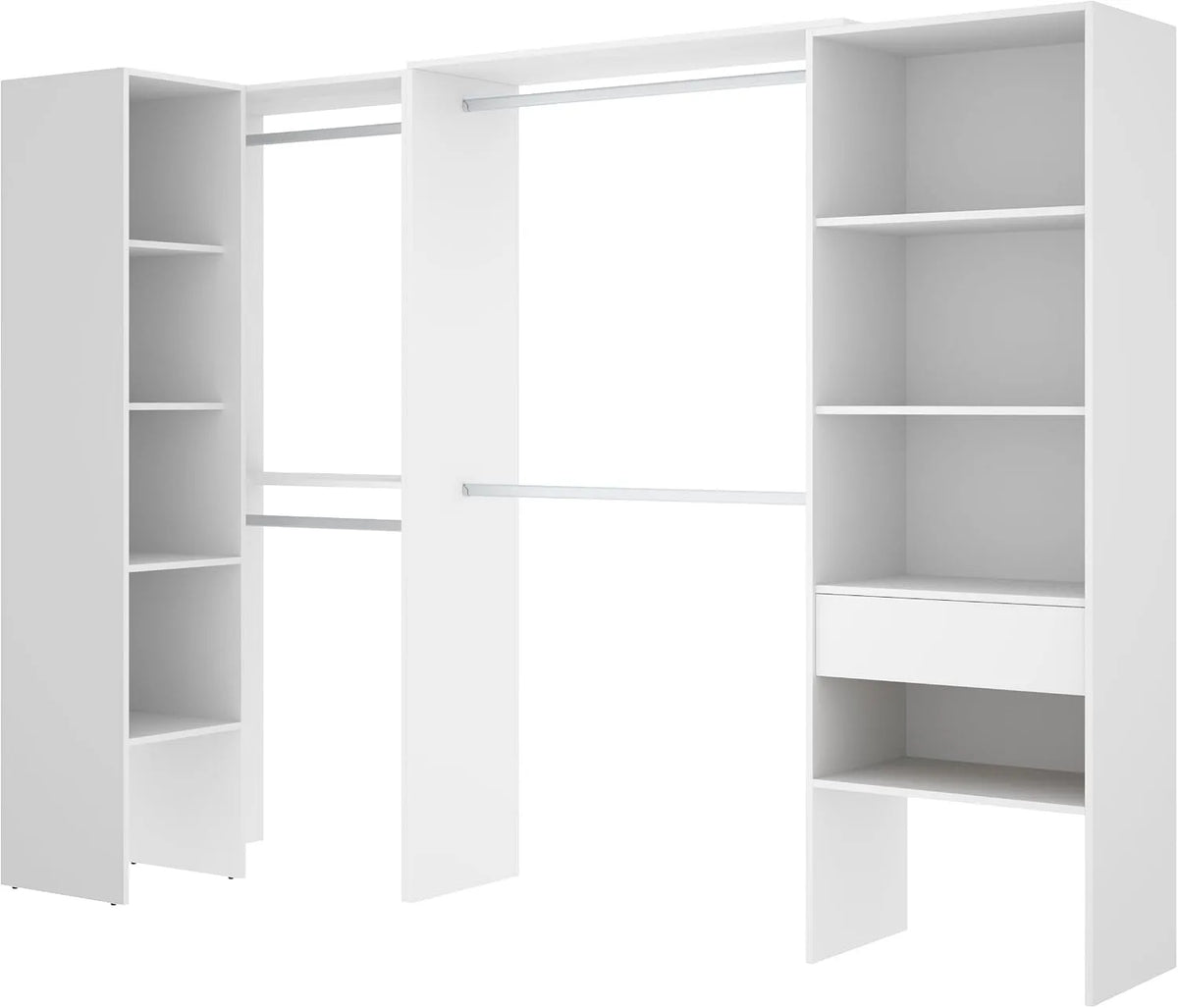 RIMOBEL Dressing DEKIT GRUPO, 187 x 248-198 x 79,4 cm, mélamine, finition blanche