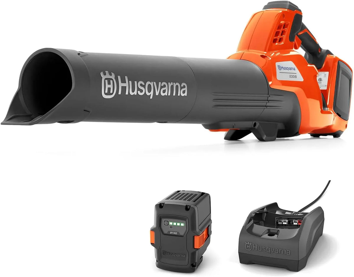 Husqvarna souffleur de feuilles 230iB, avec Batterie 36V et Chargeur Inclus, sans Fil, léger et Silencieux, Puissant