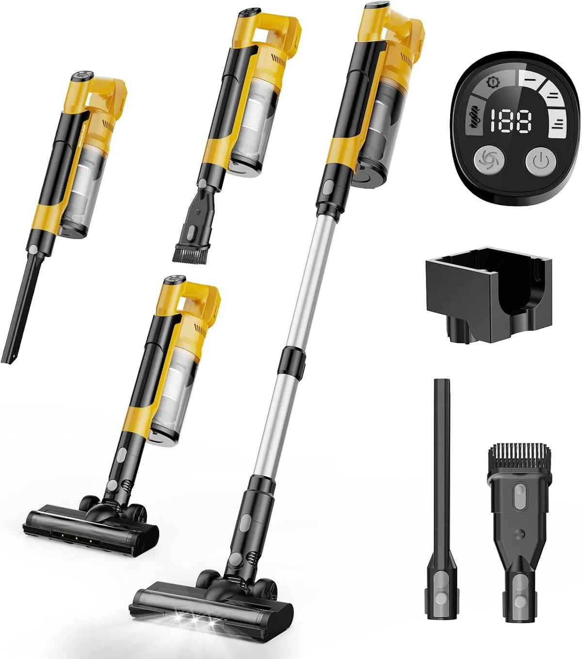 DeWalt aspirateur balai, 70 Minutes Autonomie Aspirateur sans Fil Puissant, puissance 700W, 60Kpa sans Fil pour Batterie 20V, Pile non incluse