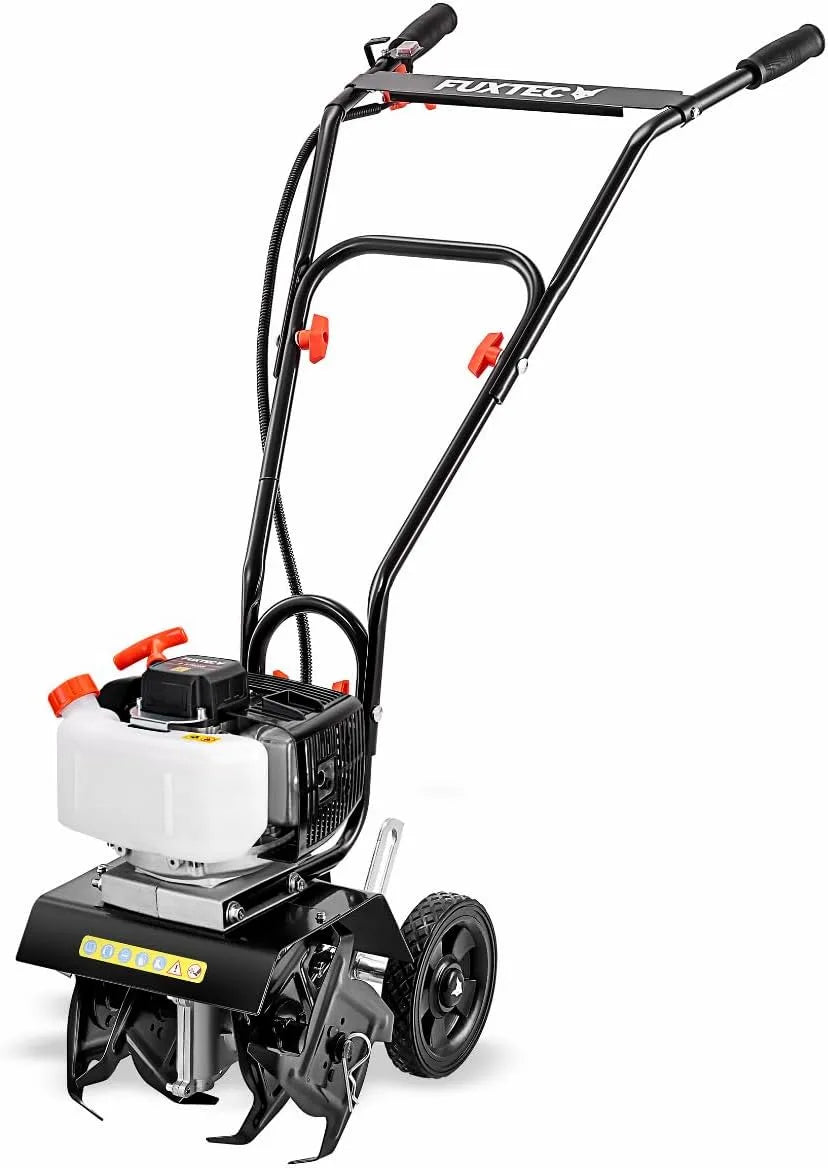 Fuxtec motobineuse FX-AF152, Moteur 2 temps 51,6 cm³, 23 cm de largeur, Profondeur de 70 mm, thermique, Léger & maniable, Fraises étoilées