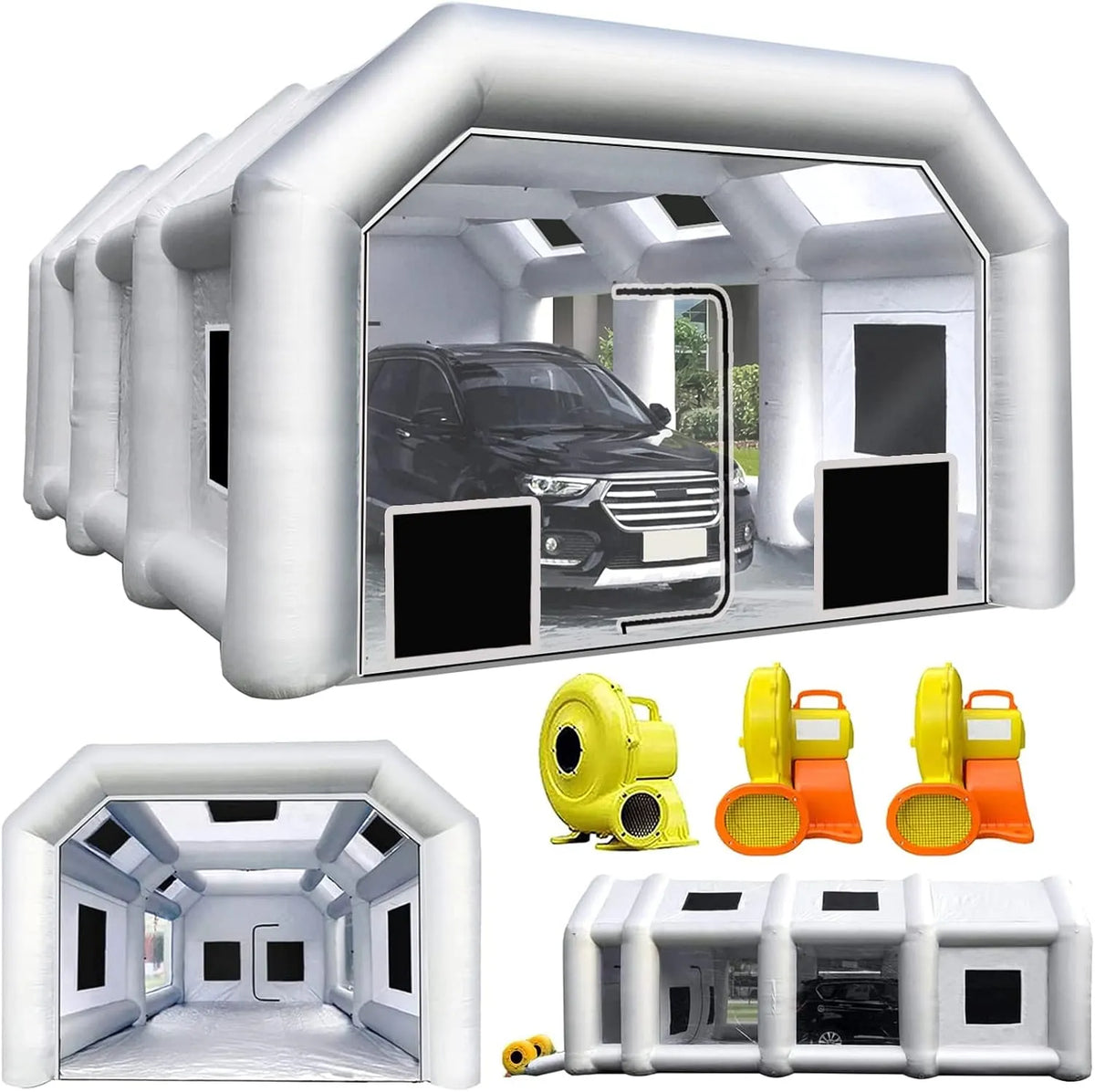 Peinture gonflable en coton avec trois souffleurs pour automobiles Cabine de, meubles et autres 9,1 x 6,1 x 3,5 m, pièces automobiles