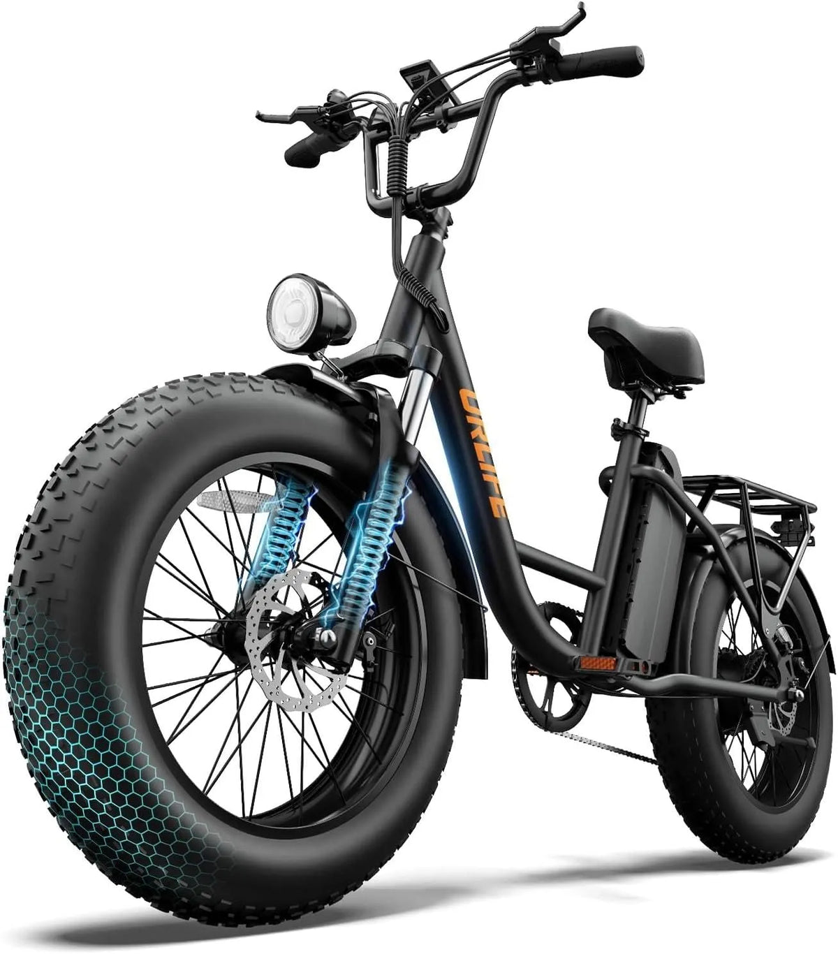 Vélo électrique URLIFE 20, ' x 4.0, VTT Électrique à Gros Pneus avec Batterie Amovible 48 V 15,6 Ah, 7 niveaux de vitesse, 7 niveaux de vitesse