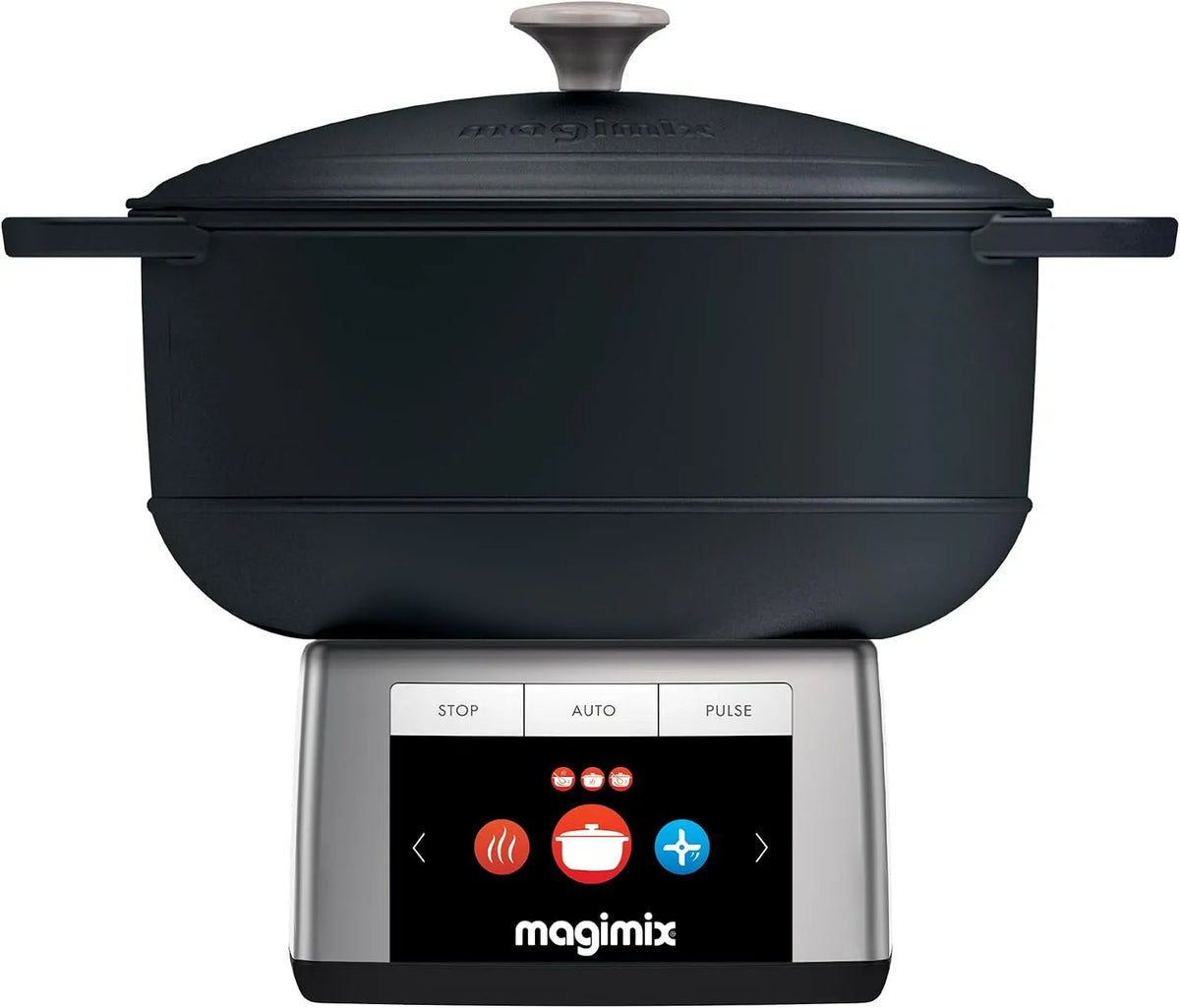 Robot de cuisine, Magimix Cook Expert Set avec Cocotte 7L, avec Accessoire Cocotte Aluminium, Idée Cadeau, Chrome