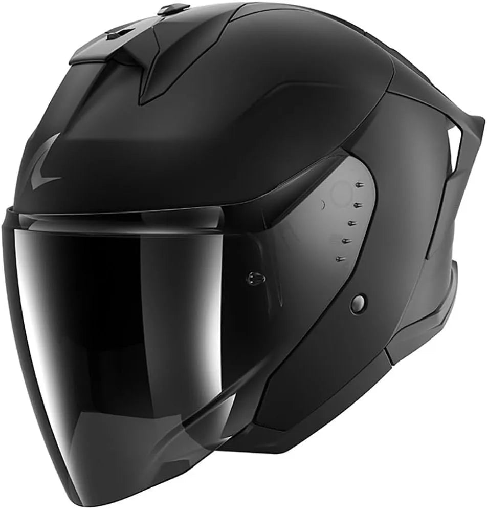 Shark casque moto, XL, Moto Jet SKWAL JET CUP DARK SHADOW Mat Black KMA