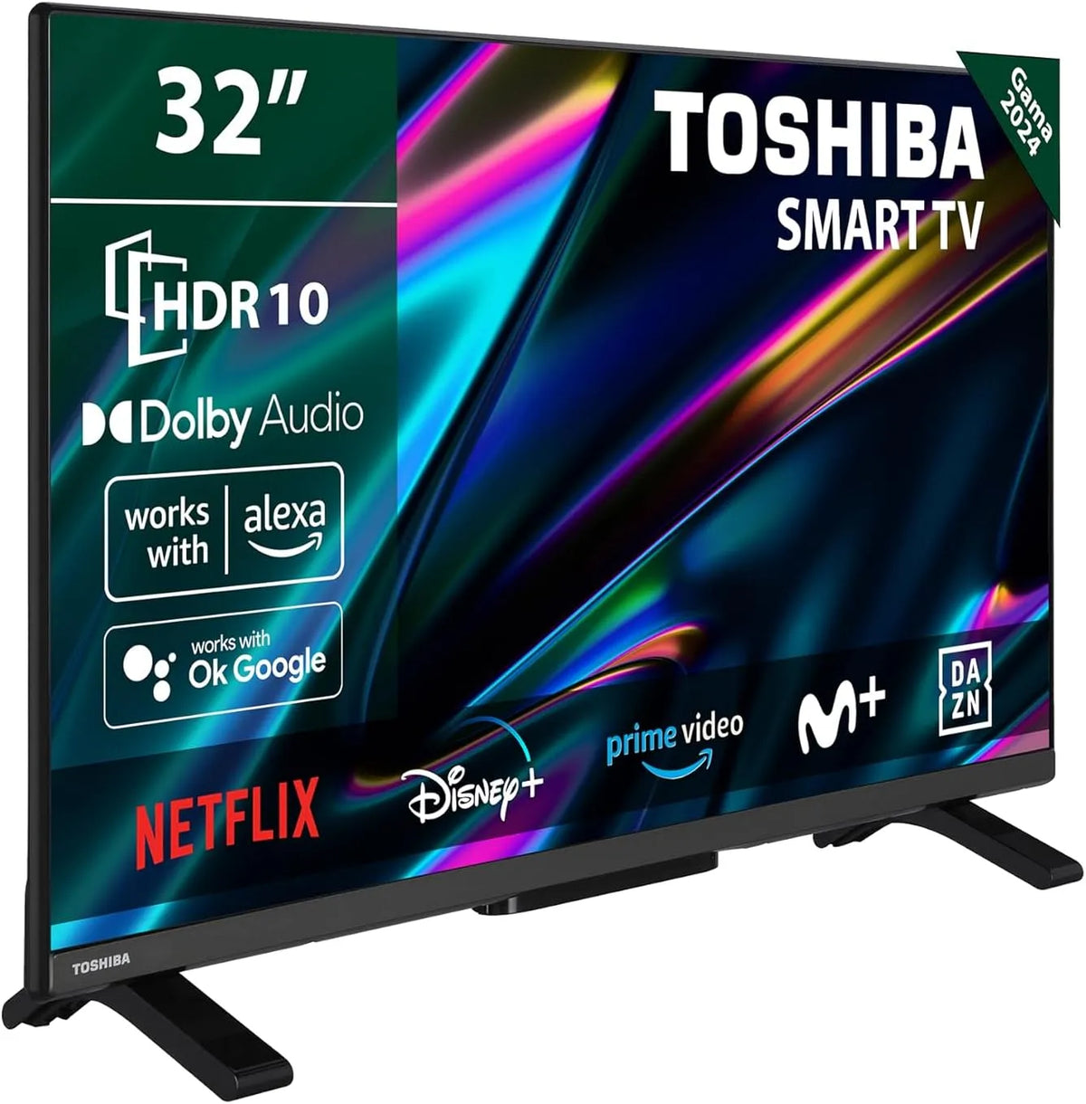 Toshiba Smart TV 32WV2E63DG 2xHDMI, largeur 80 cm, TV LED 32'', HD Ready 1366x768, DTS Virtual:X