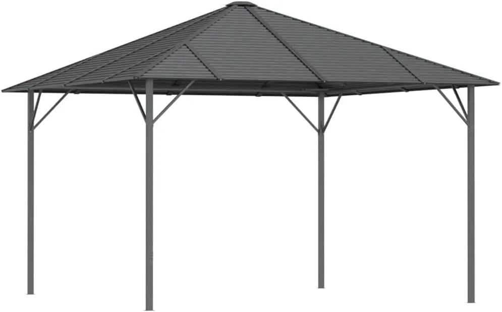 Tonnelle 3 x anthracite, événements, cadre en acier galvanisé, tissu en polyester, imperméable, montage rapide, pour jardin, terrasse, balcon