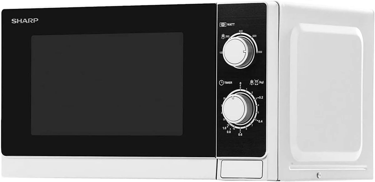 Sharp four à micro-ondes R-600WW, capacité 20 L, puissance 800 W, Comptoir Micro-onde combiné 20L 800W finition noire, Rotatif