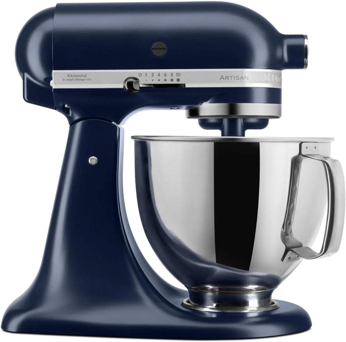 KitchenAid robot pâtissier, Batteur avec 3 accessoires et Bol inox de 4,8 L, Artisan, Robot cuisine multifonctions à tête inclinable, Blue encre