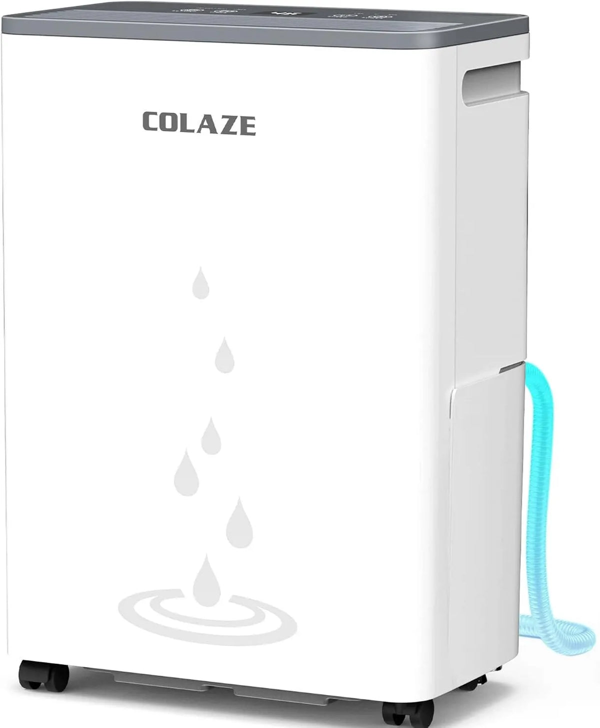 Compresseur 24h, capacité 20L, Jour, Absorbeur d'Humidité, Minuterie, COLAZE Deshumidificateur d Air 20L, Idéal Contre l'Humidité, Drainage Continu
