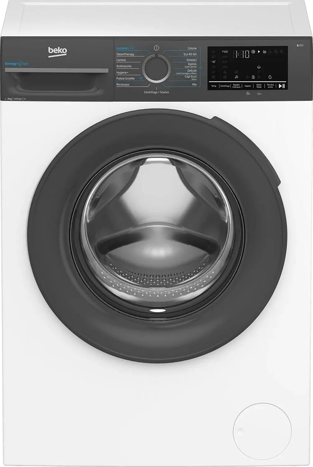 Beko modèle b300 BMWEU8147DA, lavatrice Caricamento frontale 1400 Giri/min Antracite, Bianco