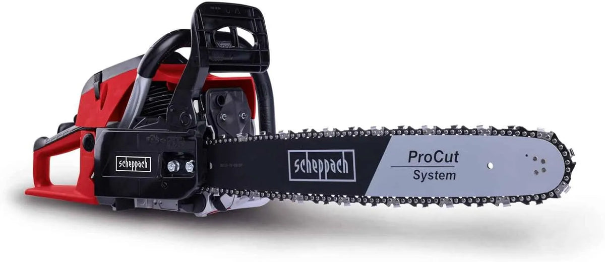 Scheppach tronçonneuse PCS56 cm3, puissance 2,3 kW, largeur 51 cm, Guide-chaîne et chaîne ProCut 20', thermique, à essence