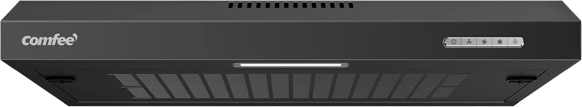 Comfee hotte aspirante SLIF17B-60, 3 niveaux de vitesse, LED 60 cm, 2 modes d'aspiration, finition noire, sous comptoir