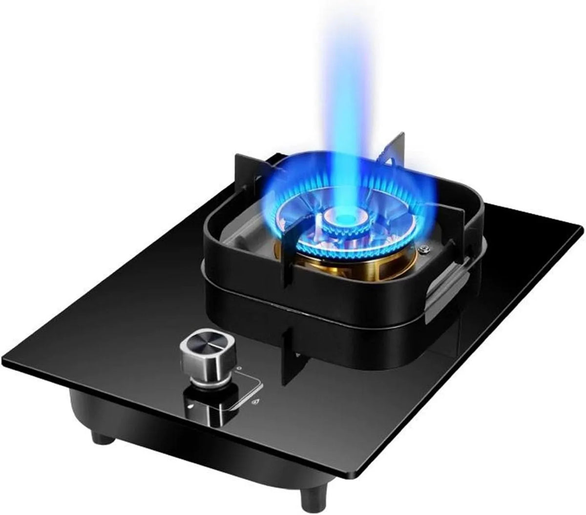 Réchaud à, LP et protection contre les flammes pour la maison et les cuisines, gaz encastrable 1 brûleur 5,2 kW 9 chambres flamme avec conversion gaz