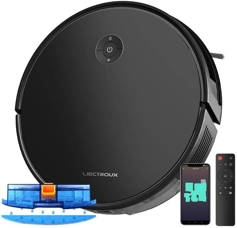 Aspirateur LIECTROUX Robot, C7, combinaison balai sec et humide, aspiration 6kpa, Smart Mapping, moteur sans balais, application WiFi