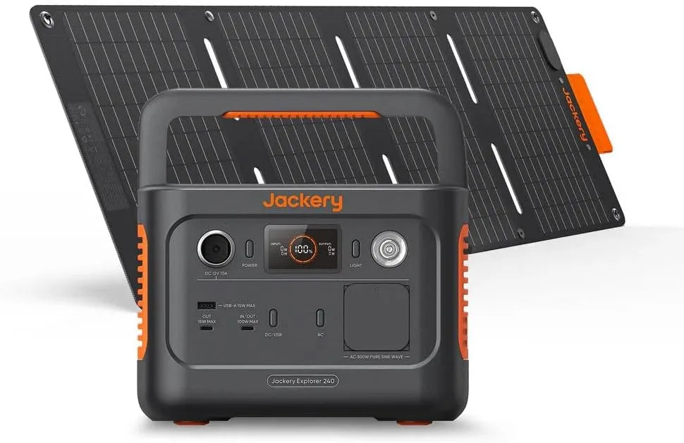Générateur électrique CA/100W, 256Wh Batterie LFP, puissance 100W USB-C Sortie, Camping, puissance 300W CA, Urgence