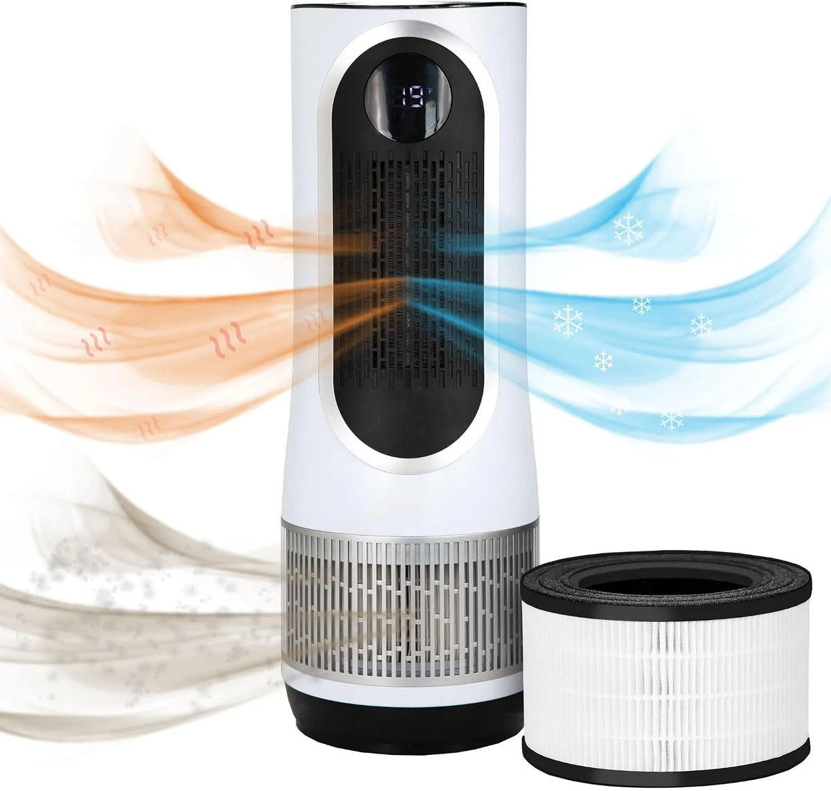 Purificateur d'air 4468 H-13, Couverture 81 m³, Écran LED & Télécommande, 3-en-1 avec Ionisateur & Filtre HEPA, Filtration Efficace
