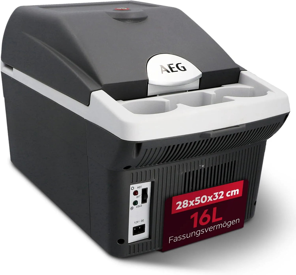 AEG glacière BK 16, Automotive Board-Bar thermoélectrique et chauffante 16 litres, 12 volts pour voiture et prise, peut être fixée à la voiture