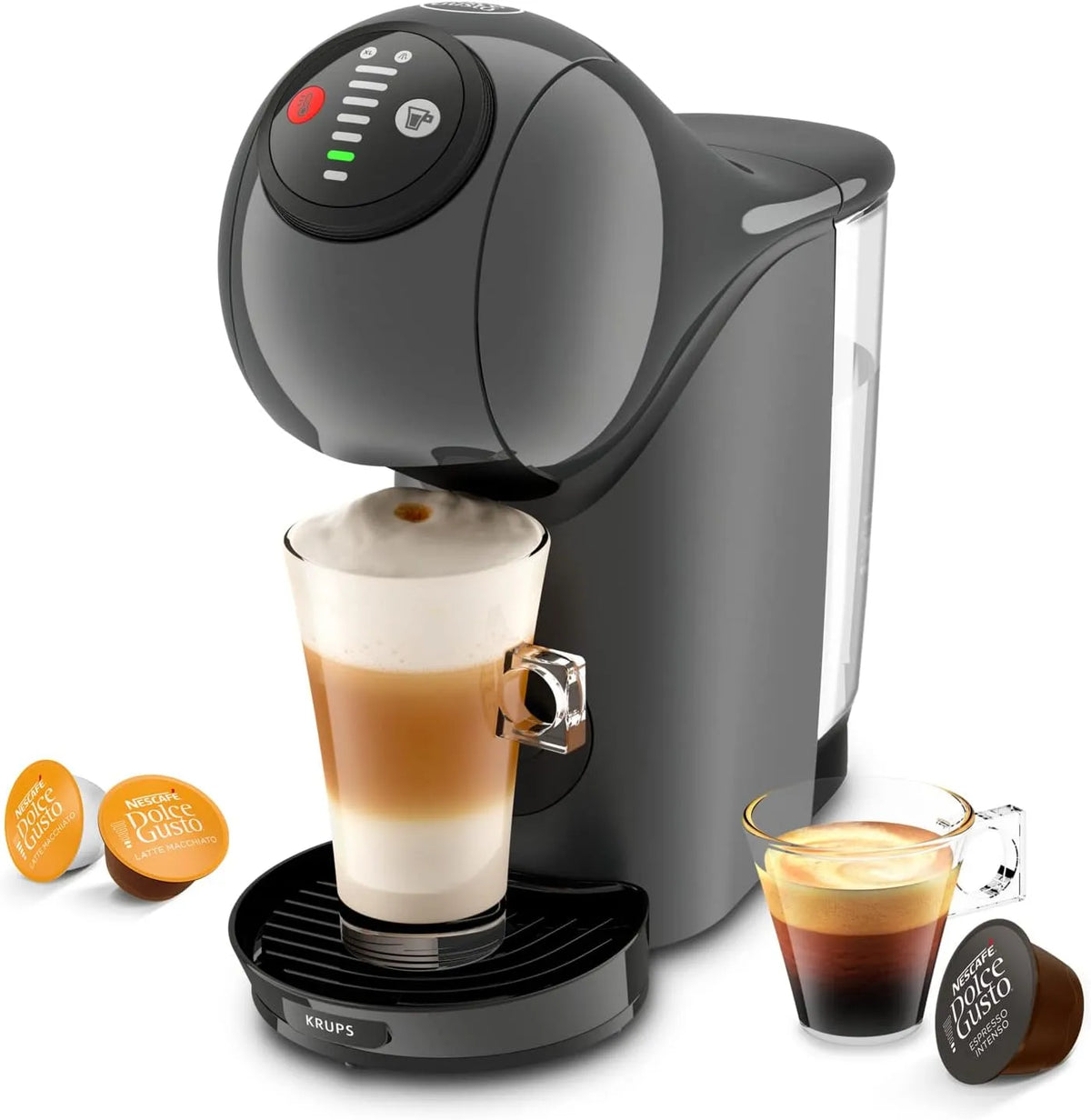 Krups machine à café KP243B10, capacité 0,8 L, Cafetière compacte, Nescafé Dolce Gusto dosettes multi-boissons, Machine à espresso, Arrêt automatique