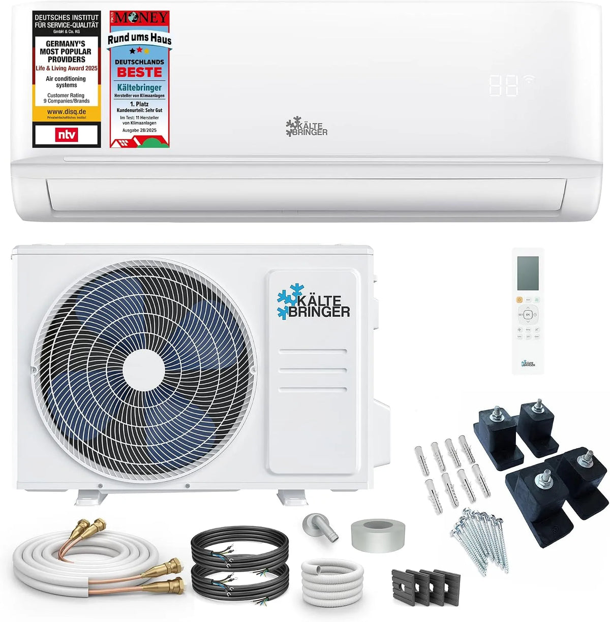 Climatiseur Kältebringer Split, Avec fonction de chauffage, Quick Connect 18000 BTU, puissance 5,3 kW, avec console au sol