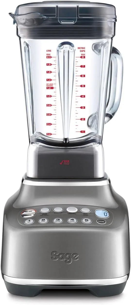 Sage blender, 4 programmes à accès direct, 5 niveaux de vitesse, Puissance 2400W, Capacité 2L, The Q, Quick Super, Hickory Fumé
