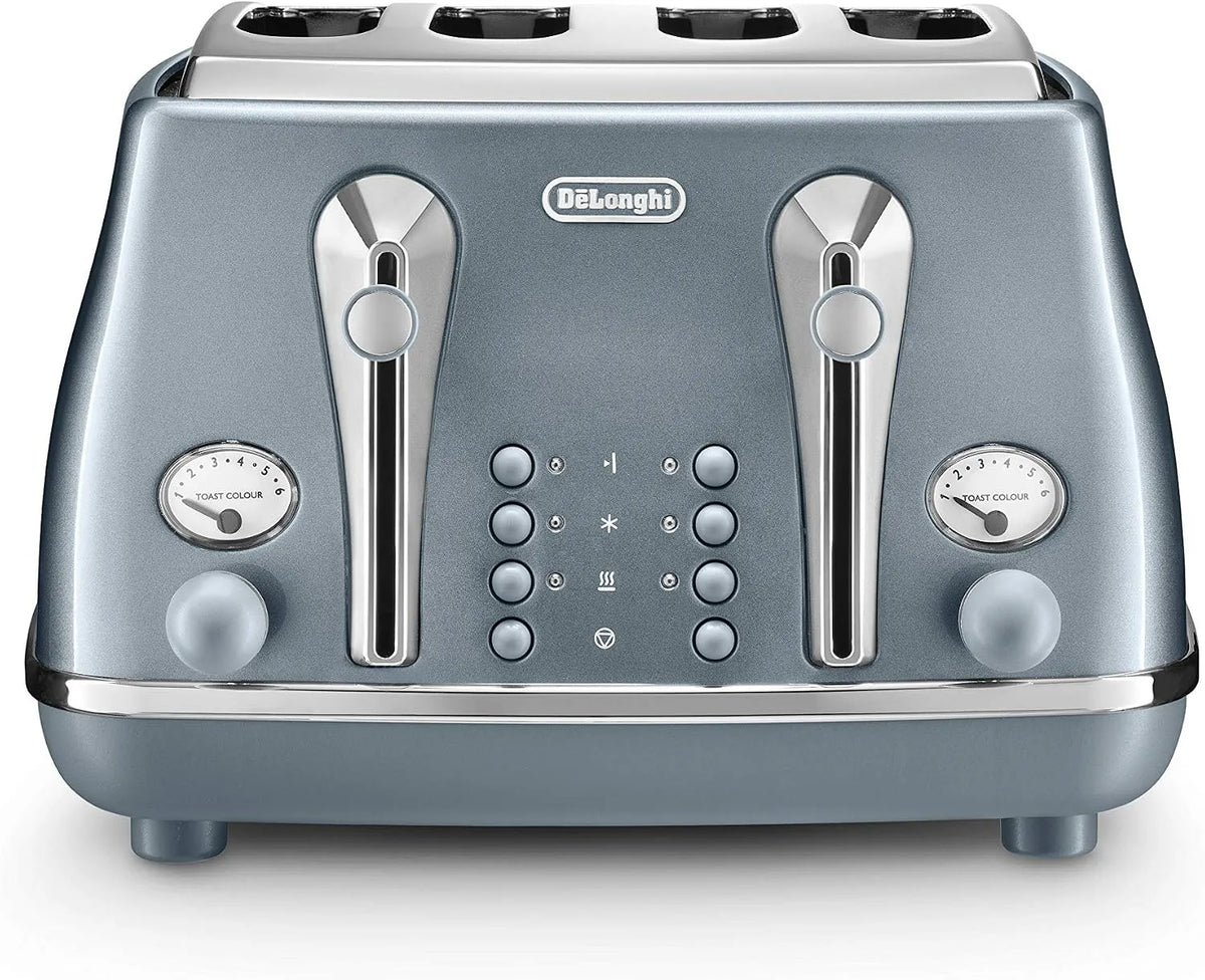 Delonghi grille-pain CTOT4003.AZ, Icona Metallics 4 tranches