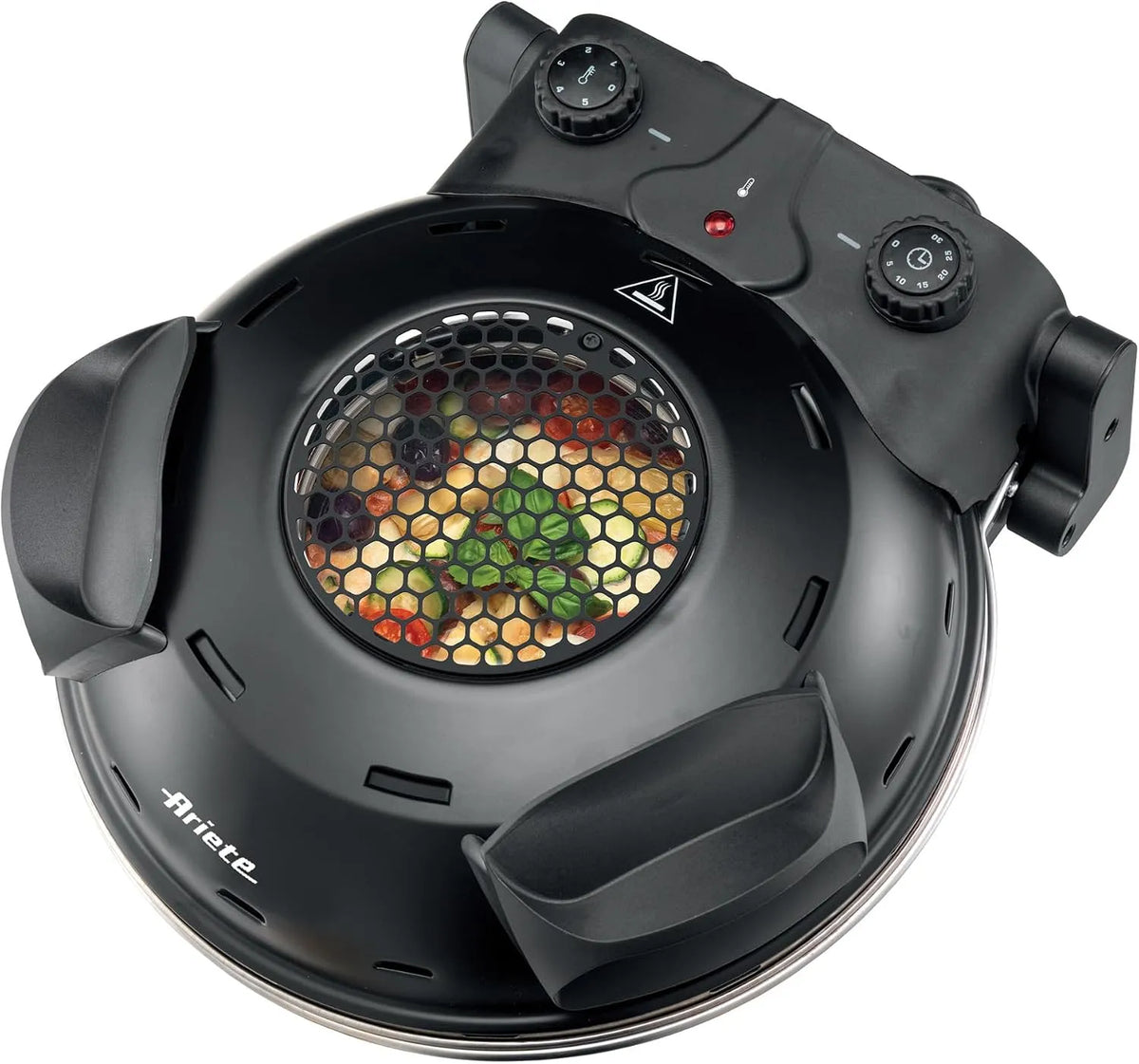 Ariete four, puissance 1200 W à 400 °C, 2 ascenseurs en acier inoxydable cuire authentique pizza, fenêtre de visualisation, flambé, largeur 32 cm