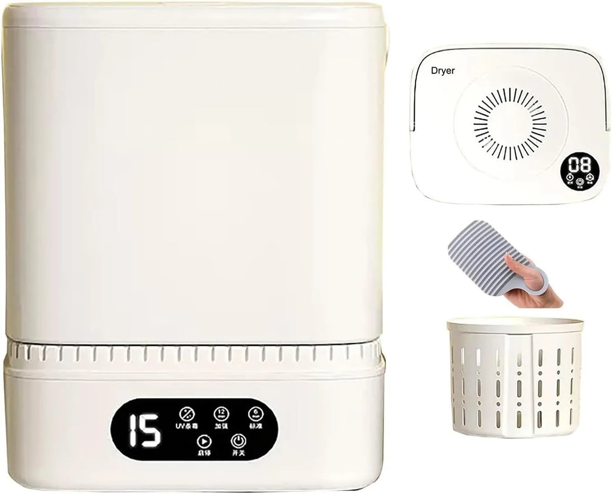 Lave-linge, Portable 5 L, avec Fonction de déshydratation, Mini et sèche-Linge, Semi-Automatique pour Appartement, dortoirs, Camping-Cars