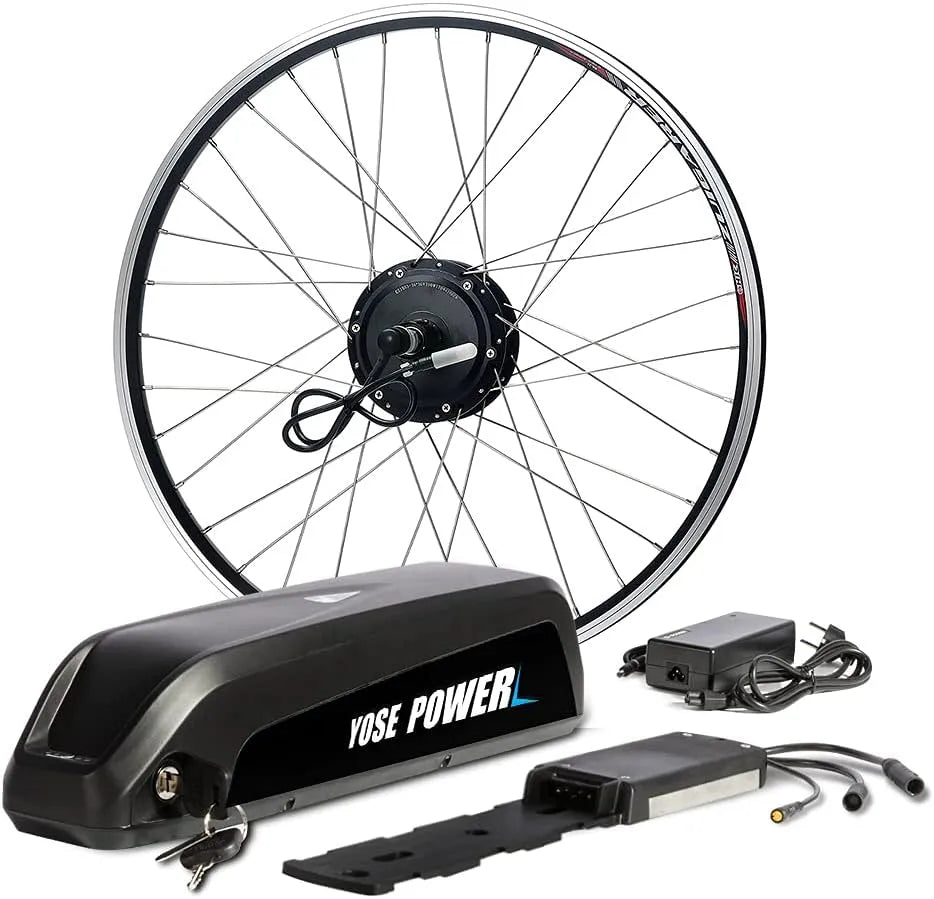 36v13ah, 28' 36v 350w E-Bike kit de Conversion Roue arrière, avec Batterie pour 8-10 niveaux de vitesse Cassette LCD Pas capteur Pouce gaz, Moteur