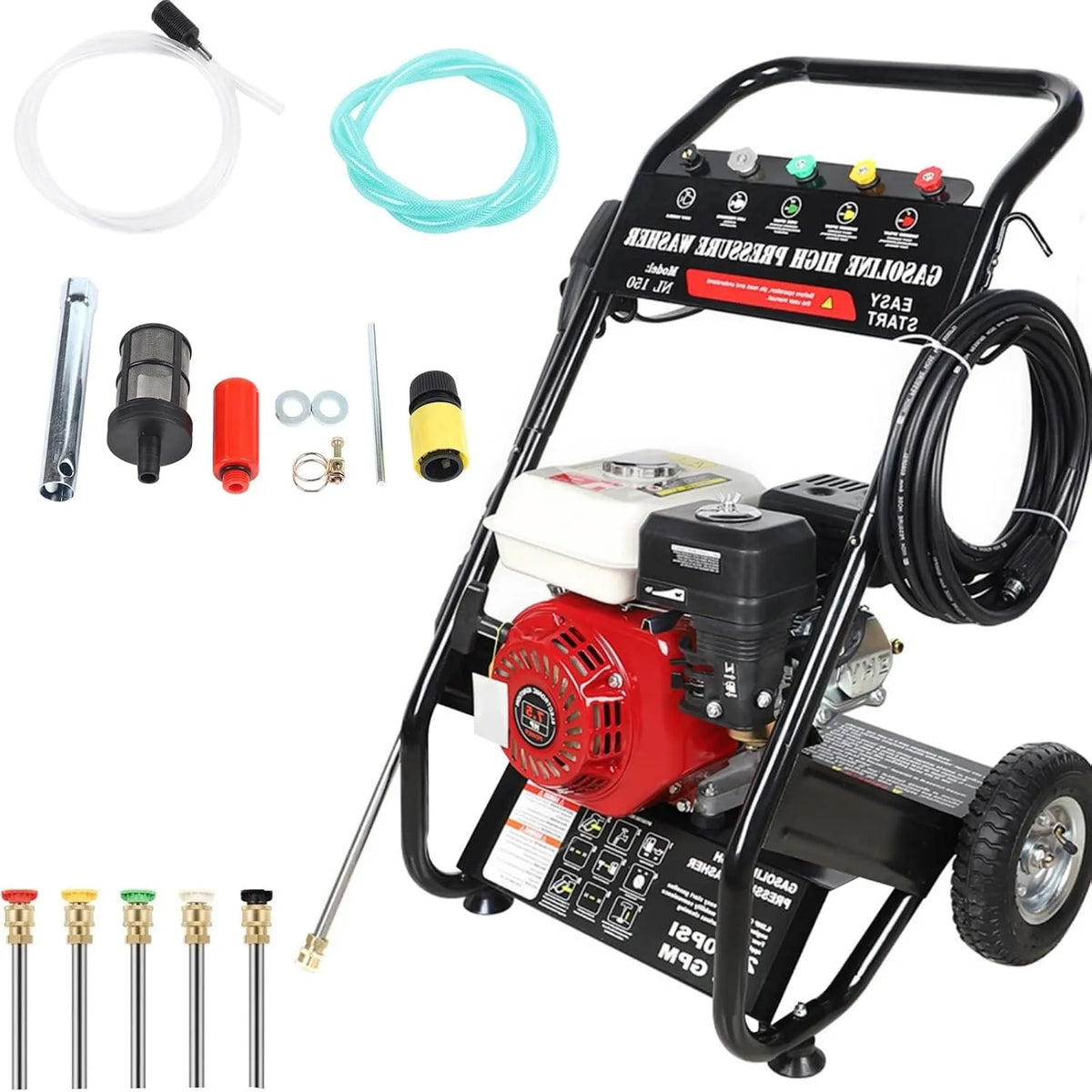 Nettoyeur haute pression, à essence 7,5 CV, kit professionnel pour terrasses