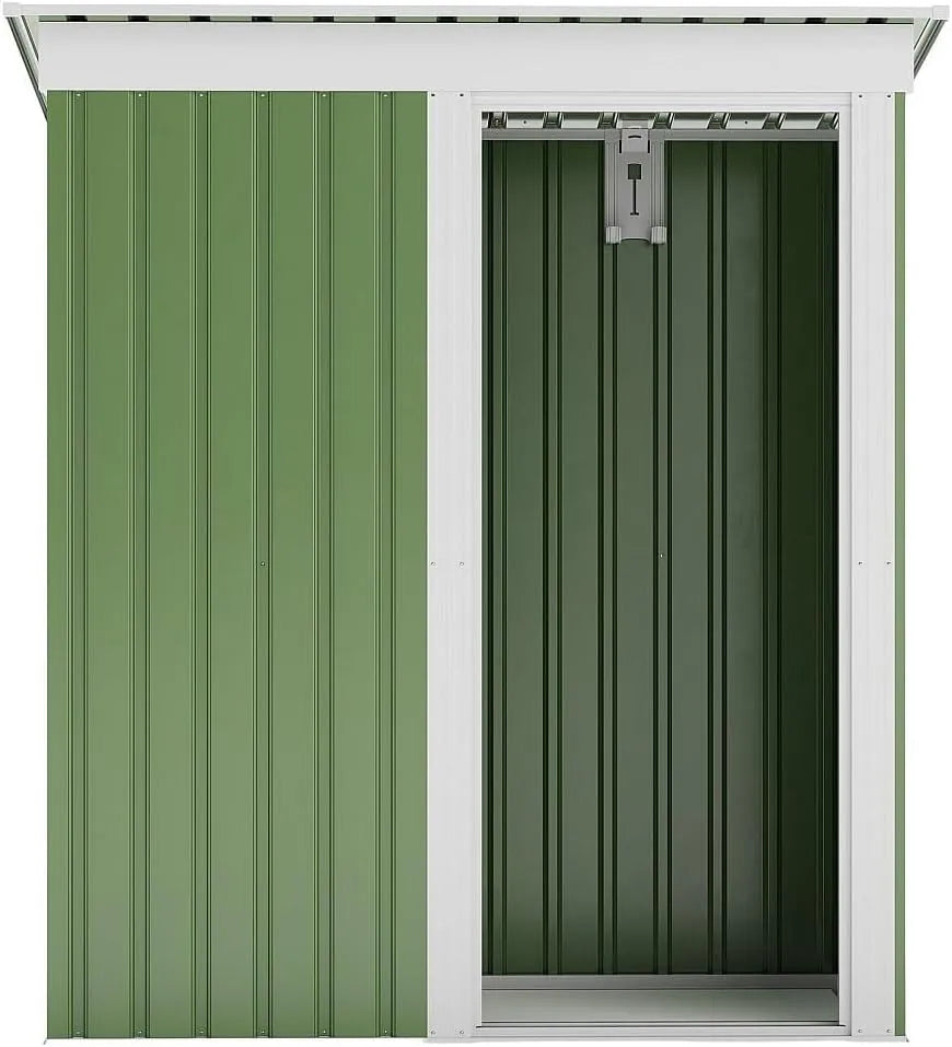 Abri de jardin, 1,39 m², métal en Acier galvanisé Vert Sauge, Biron