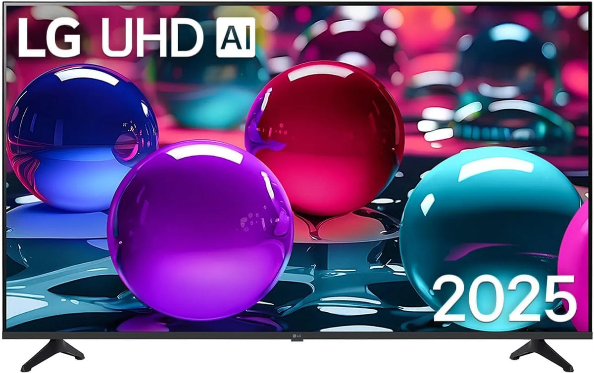 LG modèle, TV UHD AI 2025, largeur 126cm 50UA73 HDR10, 4K UHD, webOS 25, AirPlay 2, Alexa, Google Assistant, Netflix Disney+ Canal+ Prime Video