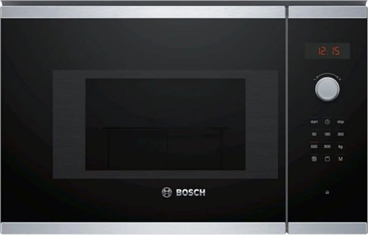 Bosch four à micro-ondes BEL523MS0, Série 4, dimensions 60 x 38 cm, 5 puissances, capacité 20L, intégrable, Inox