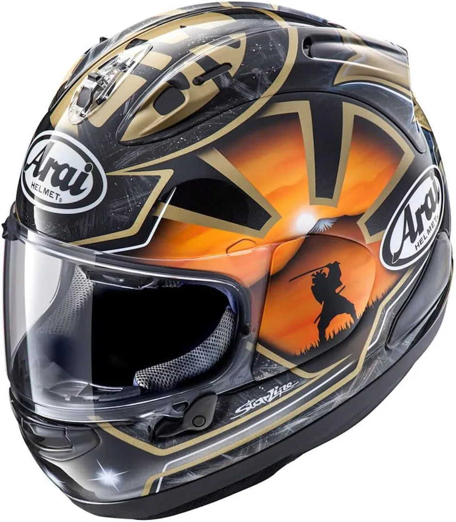 Arai casque moto RX-7V, 59/60, Evo Pedrosa Spirit, Black, Gold