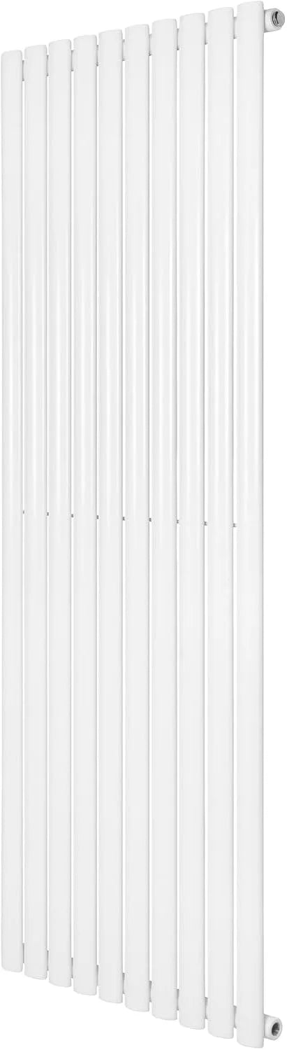 Radiateur 1600, Brosse de Nettoyage & Supports INCLUSES, à Colonnes Ovales 1 Panneau x 600 mm en Acier Carbone finition blanche Chauffage