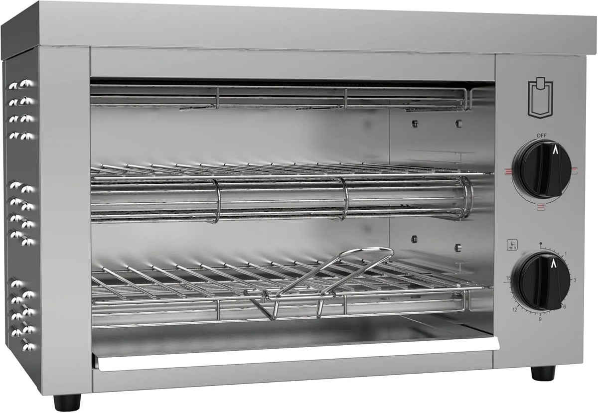 Grille-pain METRO Professional double, four à gratin, dimensions 49.2 x 28 x 33.4 cm, puissance 300 W, avec deux étagères