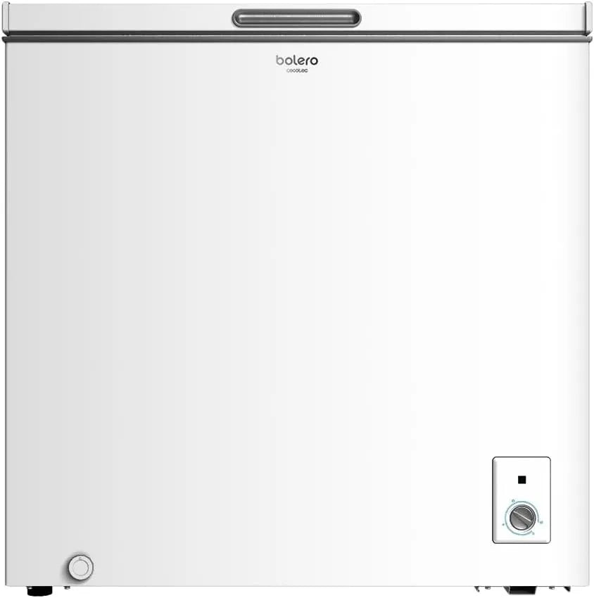 Cecotec congélateur, Horizontal Bolero CoolMarket Chest 199 finition blanche E, Fonction Double, Panier Intérieur, classe énergétique