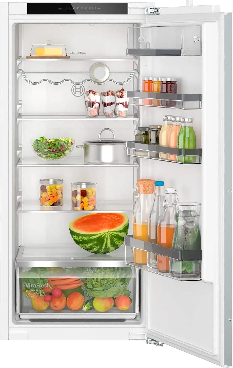 Bosch modèle, Nischenhöhe 122 cm KIR41ADD1, capacité 204 L, Einbaukühlschrank ohne Gefrierfach, Festtürtechnik, VitalFresh, VarioShelf