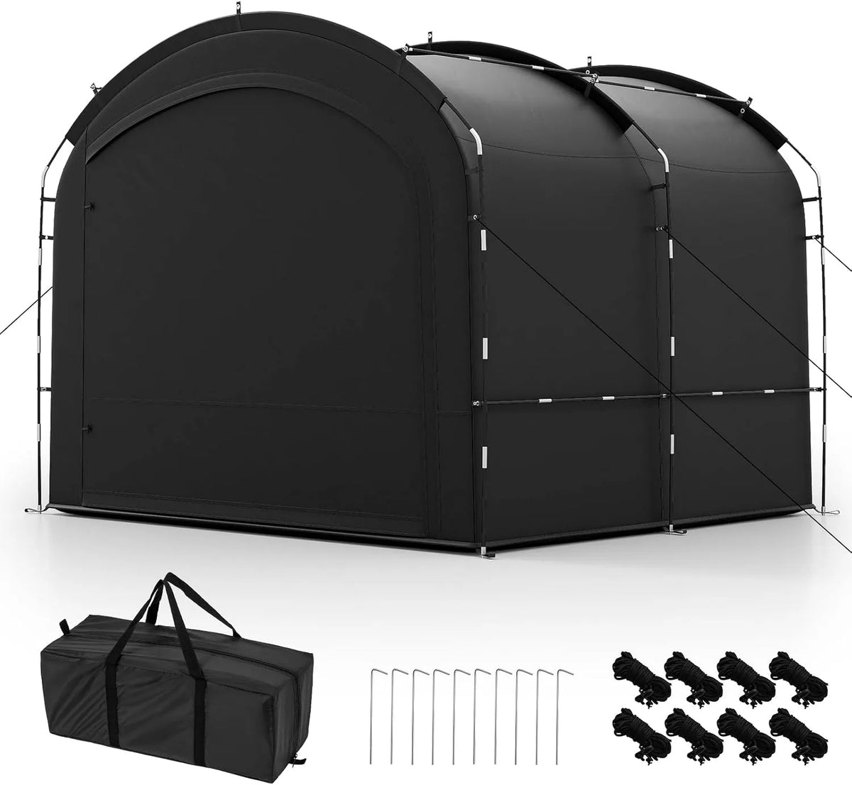 Abri de jardin Goplus, Cabane de Jardin Exterieur pour 7-8 Vélos, dimensions 254 x 215 x 192 CM, Abri Velo Imperméable et Portable, Motos, Outils